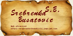 Srebrenka Bušatović vizit kartica